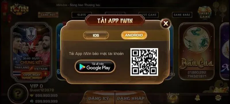 Các bước tải và cài đặt iWin trên Android