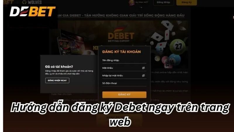 Đăng ký tham gia Debet với vài thao tác đơn giản