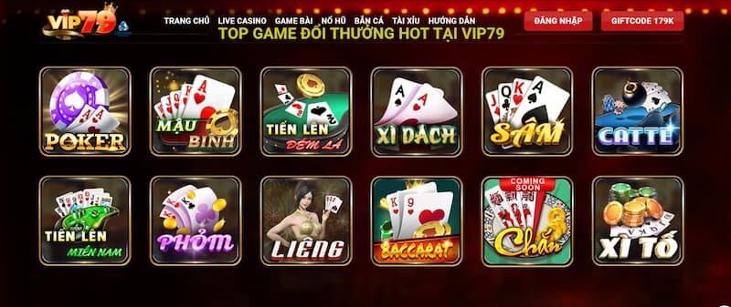Kho game cược tại Vip79 