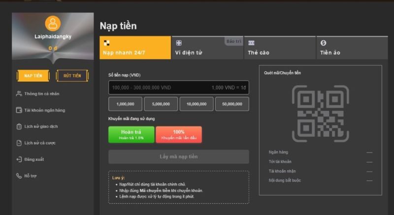 Nạp tiền 789bet bằng QR vượt trội bởi tốc độ giao dịch nhanh chóng