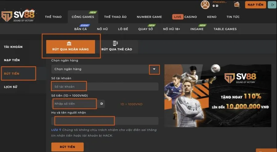 Các vấn đề thường gặp và cách giải quyết khi rút tiền sv88