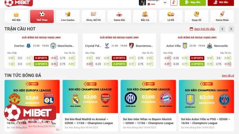 Thủ tục đặt cược thể thao